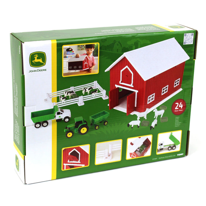 1/64 John Deere 24-Piece Playset with Red Barn by ERTL