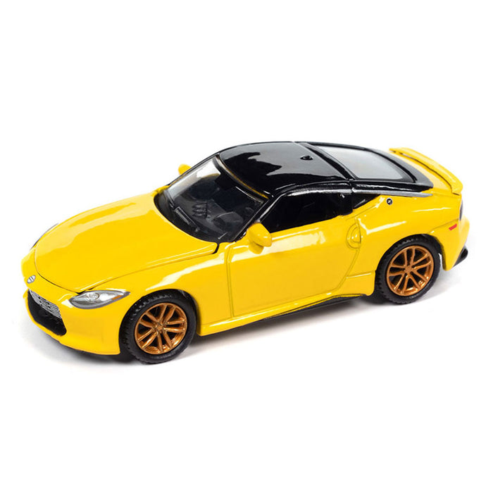 1/64 2023 Nissan Z, Ikazuchi Yellow with Gloss Black Roof, Auto World 2023 Release 3B