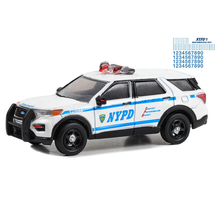 1/64 2020 NYPD Ford Police Interceptor Utility with Decal Sheet, Hot Pursuit, Hobby Exclusive