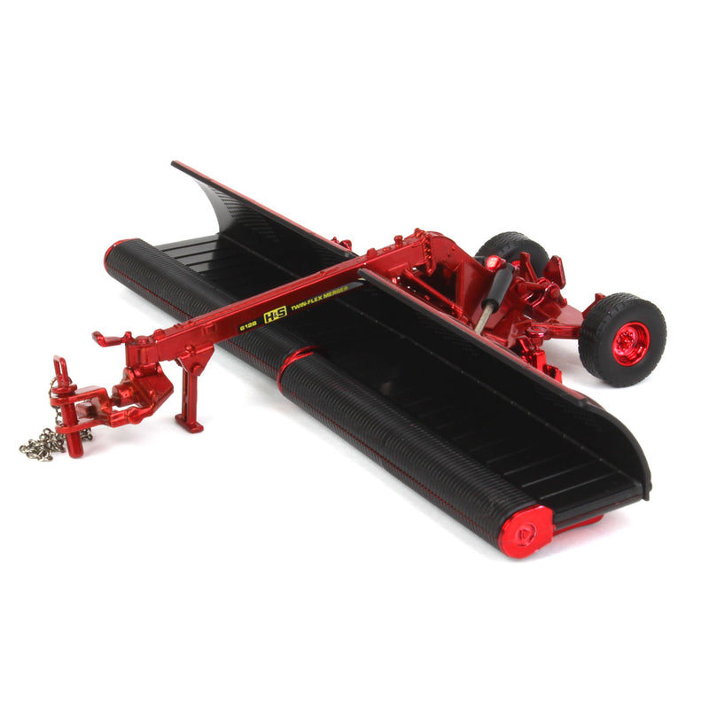 Red Chrome Chase Unit ~ 1/64 H&S Twin Flex Hay Merger by SpecCast