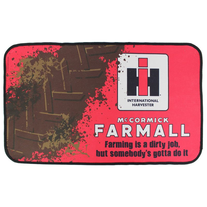 IH McCormick Farmall "Farming is a Dirty Job" Door Mat, 30in x 17.75in