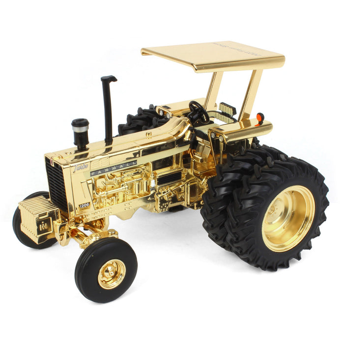 Gold Chrome Chase Unit ~ 1/32 Farmall 1206 w/ ROPS, Rear Duals & 3-point Hitch, 2023 Farm Show