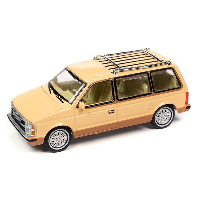 1/64 Auto World 2023 Release 2B, 1985 Plymouth Voyager, Cream & Tan