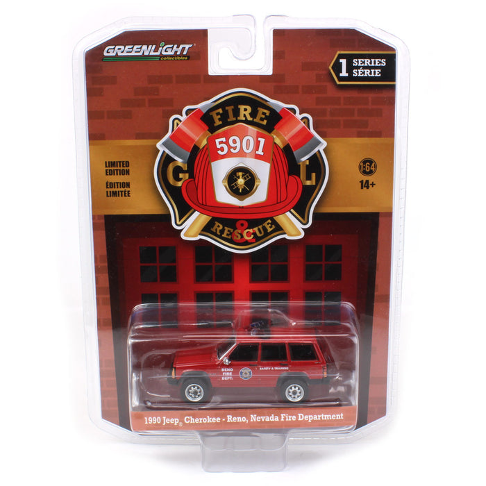 1/64 1990 Jeep Cherokee Reno, Nevada Fire Department, Fire & Rescue Series 1