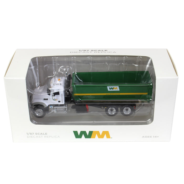 1/87 Mack Granite MP with Tub-Style Roll-Off Container, Waste Management