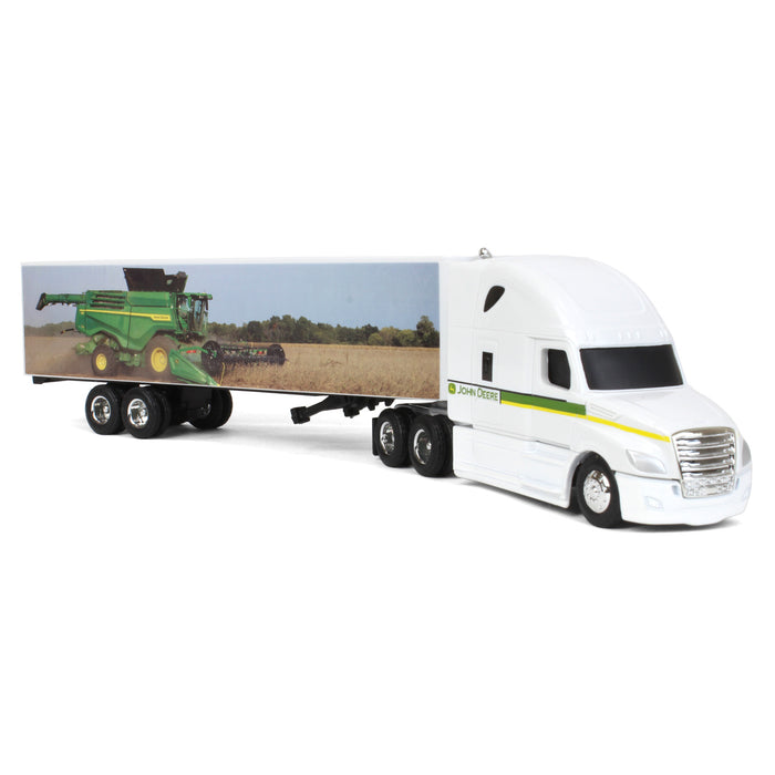 (B&D) 1/64 Freightliner Semi w/ John Deere X9 Combine Graphics on Trailer - Damaged Box