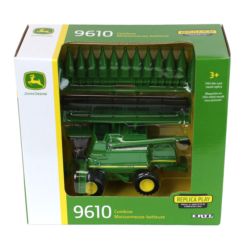 1/64 John Deere 9610 Maximizer Combine with Grain Head & Corn Head by ERTL