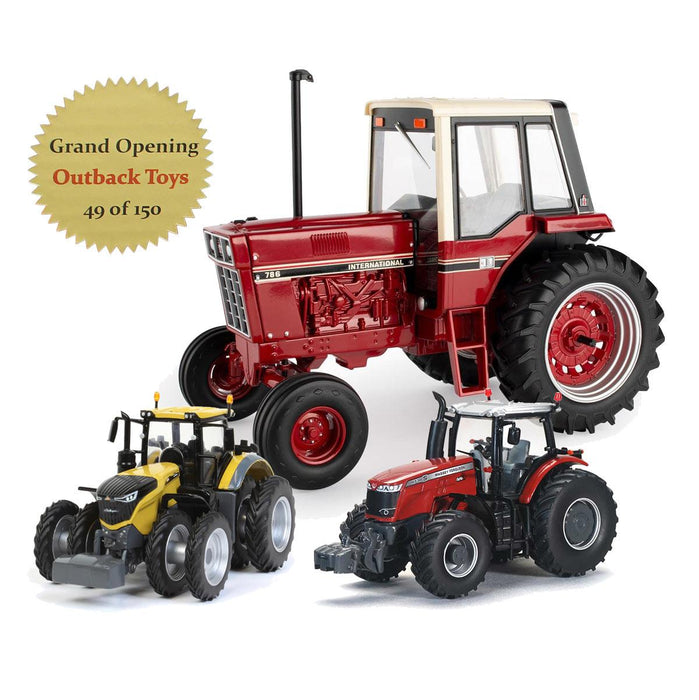 Matched Serial Number Set of 3 Tractors, 2023 Outback Toys Grand Reopening Event
