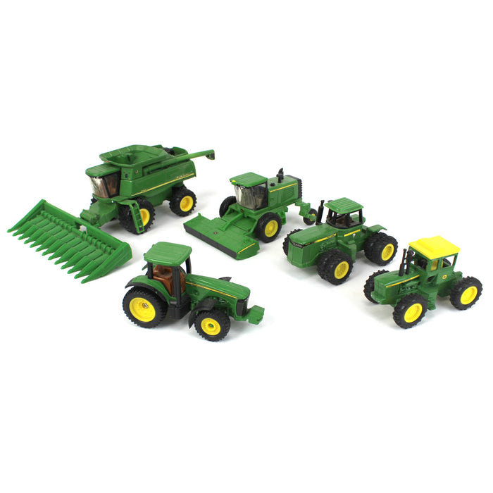 Set of (6) 1/64 John Deere Combines, Tractors & Farm Equipment - SOLD AS-IS
