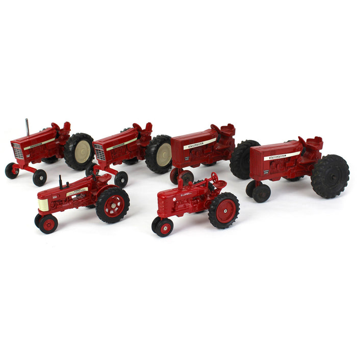 Lot of (6) Red International & Farmall Tractors - SOLD AS-IS