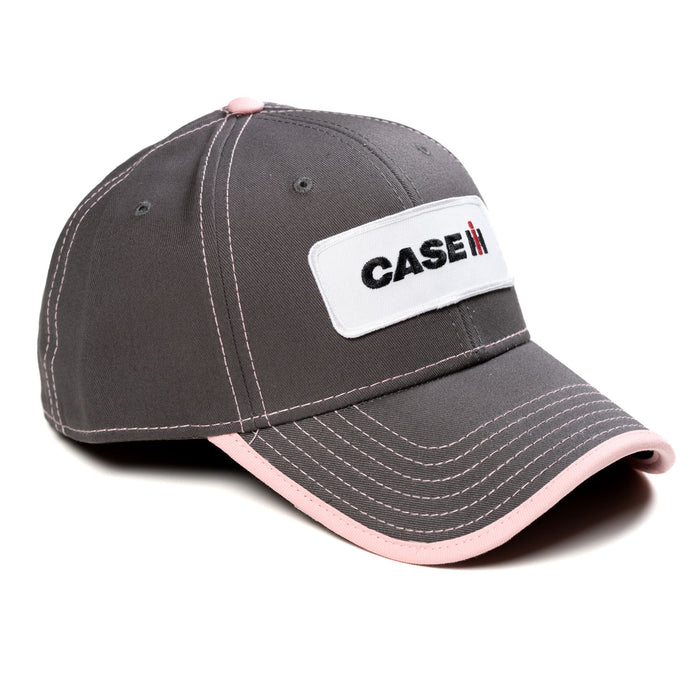Case IH Logo Gray Hat with Pink Accents