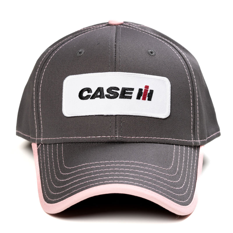 Case IH Logo Gray Hat with Pink Accents