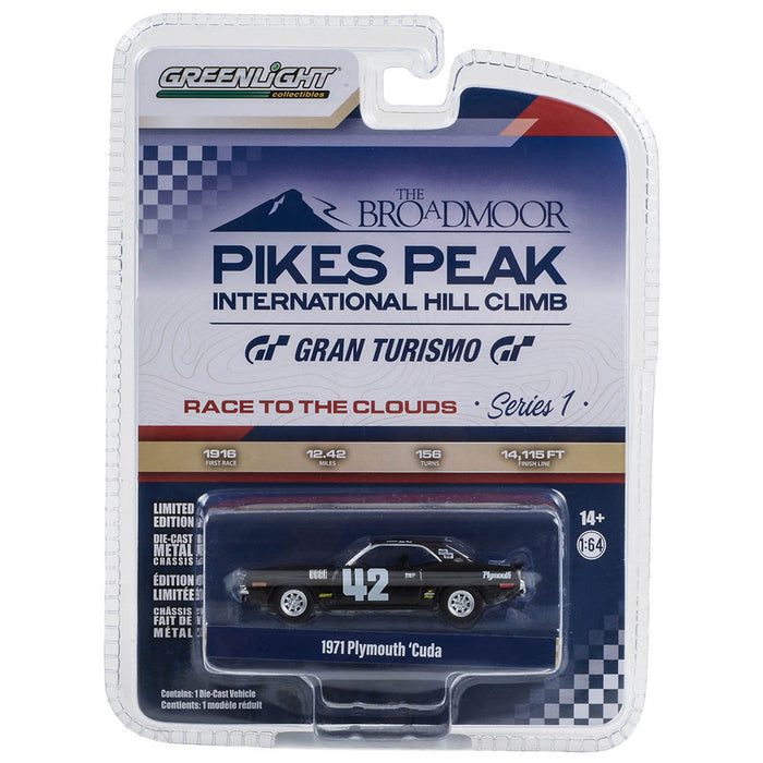 1/64 1971 Plymouth Cuda #42, Jess Neal, Pikes Peak International Hill Climb Series 1