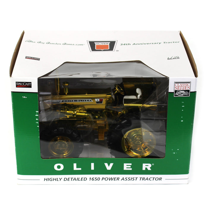 Gold Plated CHASE ~ 1/16 Oliver 4-78 Industrial Diesel Mighty Tow, 34th Toy Tractor Times Anniversary