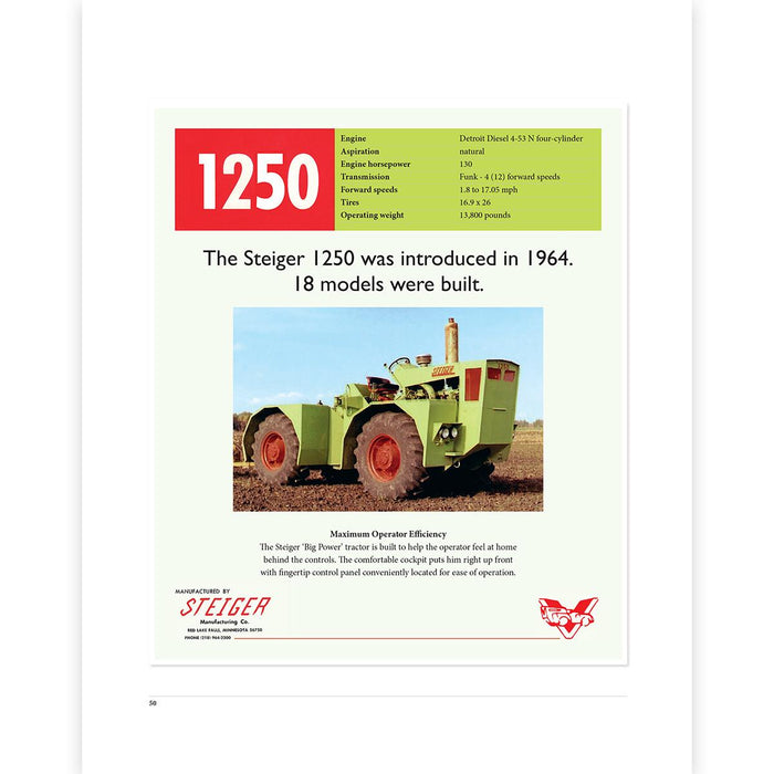 The Green Steiger Tractor Story 206 Page Book by Peter D. Simpson