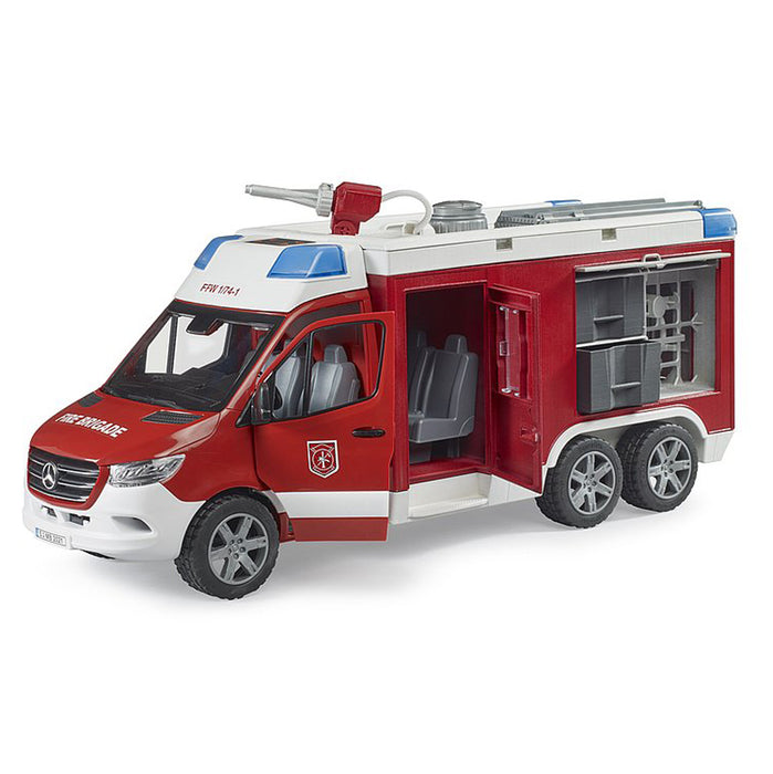 1/16 Mercedes-Benz Sprinter Fire Rescue Truck with Water Pump and Lights & Sounds by Bruder