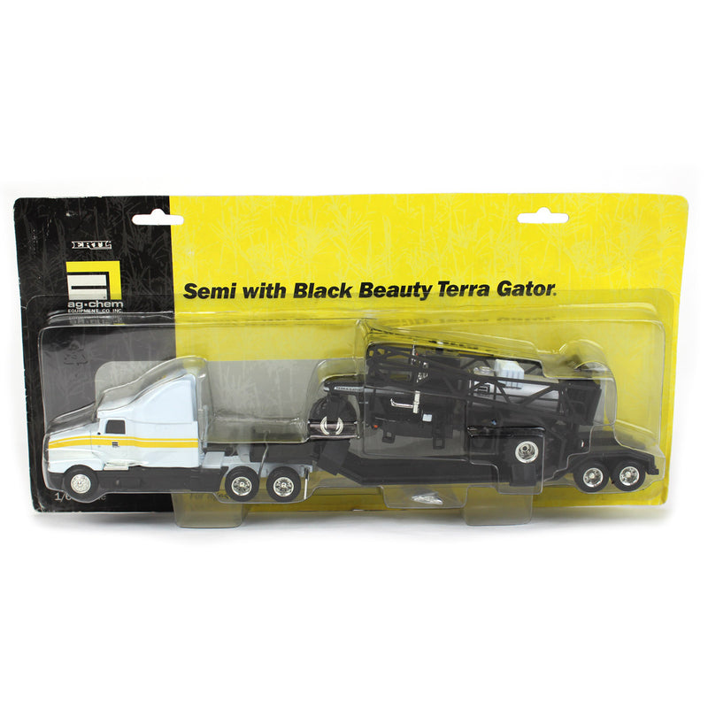 1/64 Kenworth Semi with Black Beauty Terra Gator 8103 Sprayer on Lowboy Trailer by ERTL