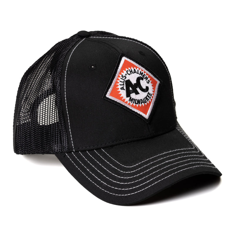 Allis Chalmers Starburst Logo Hat with White Accents & Black Mesh Back