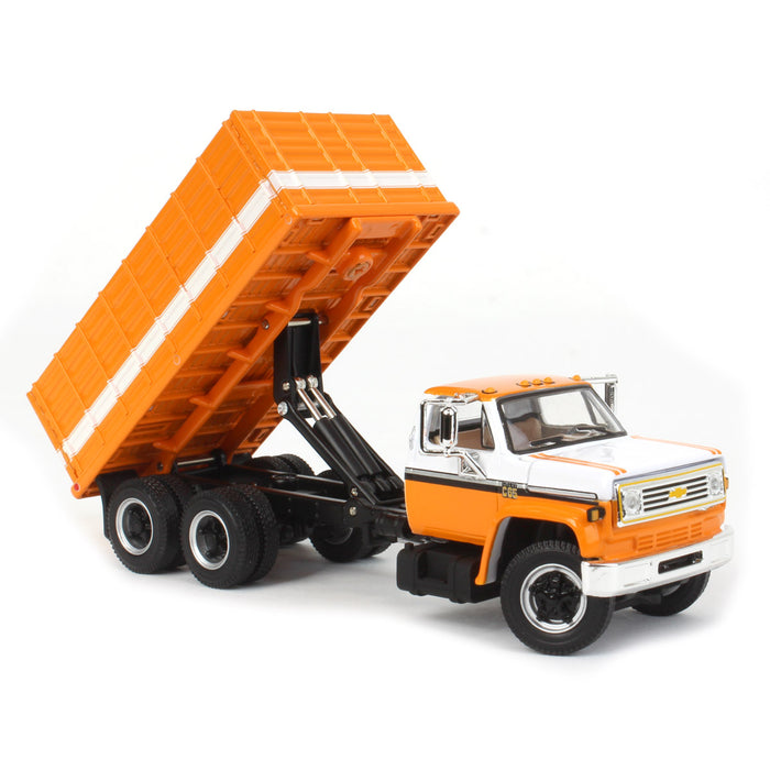 1/64 Orange/White 1970s Chevrolet C65 Grain Truck, DCP by First Gear