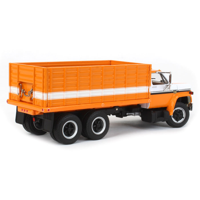 1/64 Orange/White 1970s Chevrolet C65 Grain Truck, DCP by First Gear