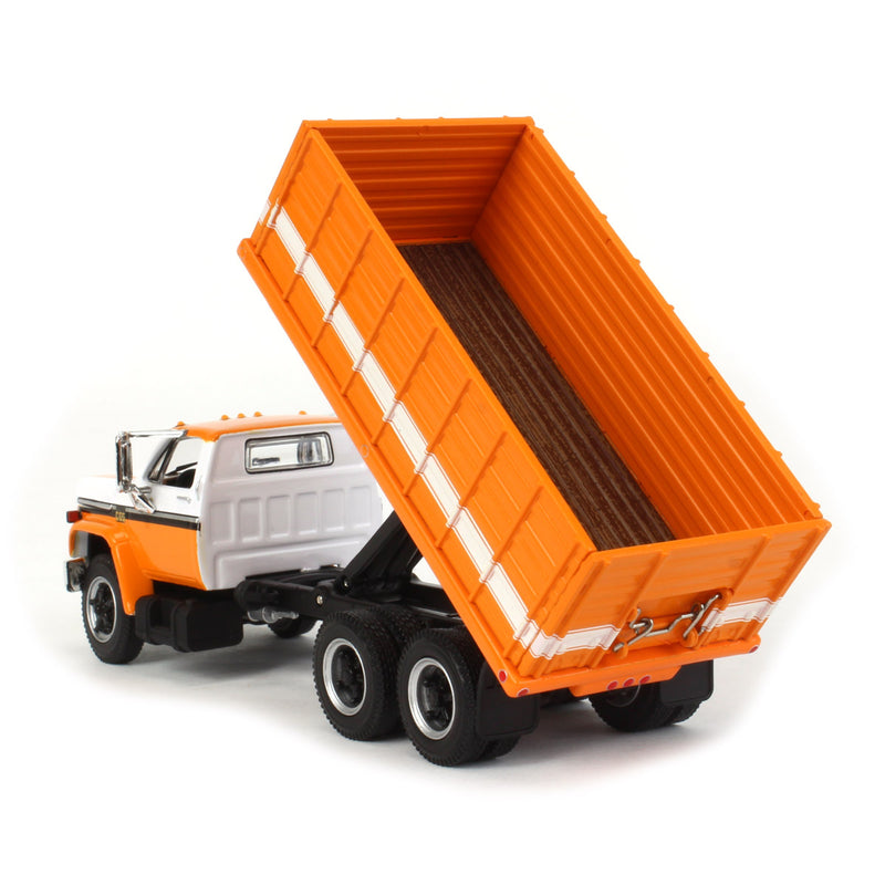 1/64 Orange/White 1970s Chevrolet C65 Grain Truck, DCP by First Gear