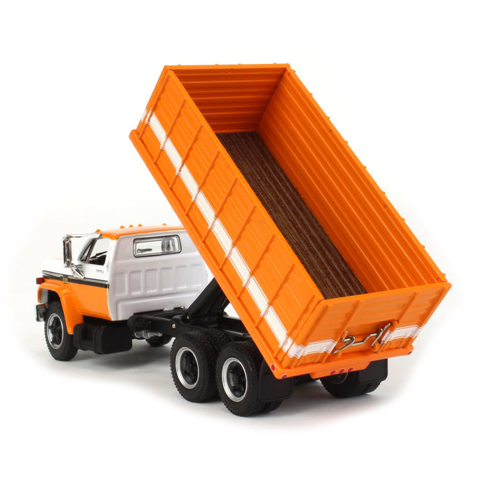 1/64 Orange/White 1970s Chevrolet C65 Grain Truck, DCP by First Gear