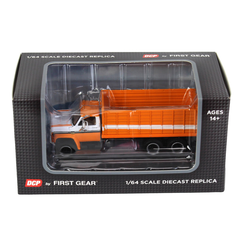 1/64 Orange/White 1970s Chevrolet C65 Grain Truck, DCP by First Gear