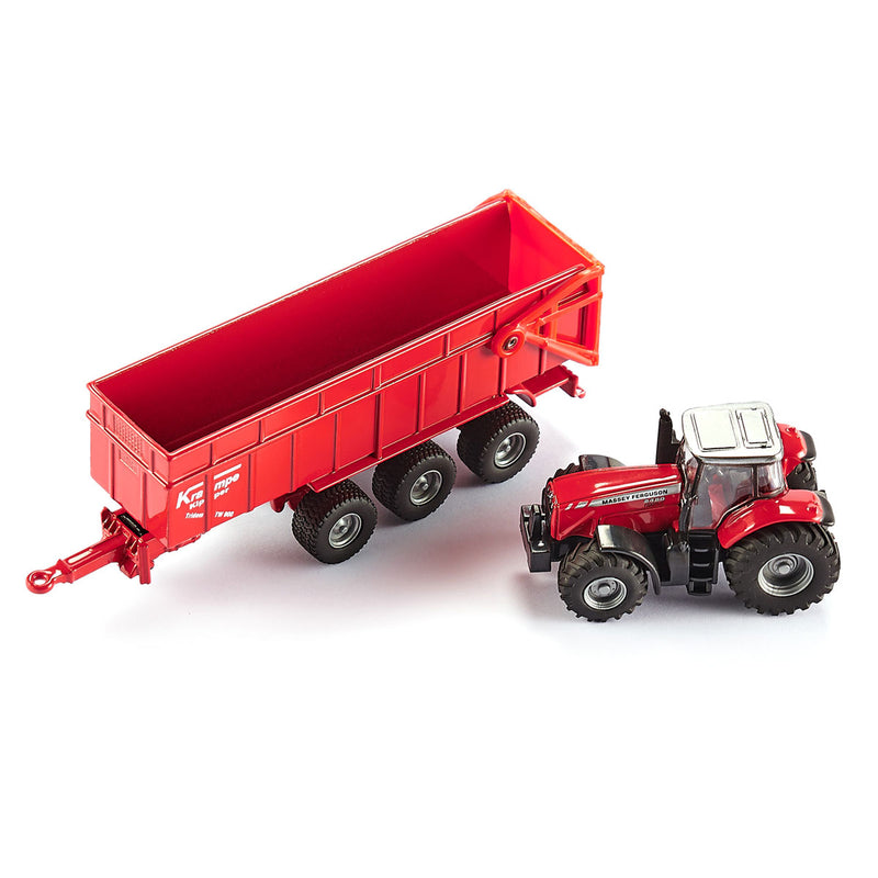 1/87 Massey Ferguson 8480 Tractor with Krampe Dump Trailer