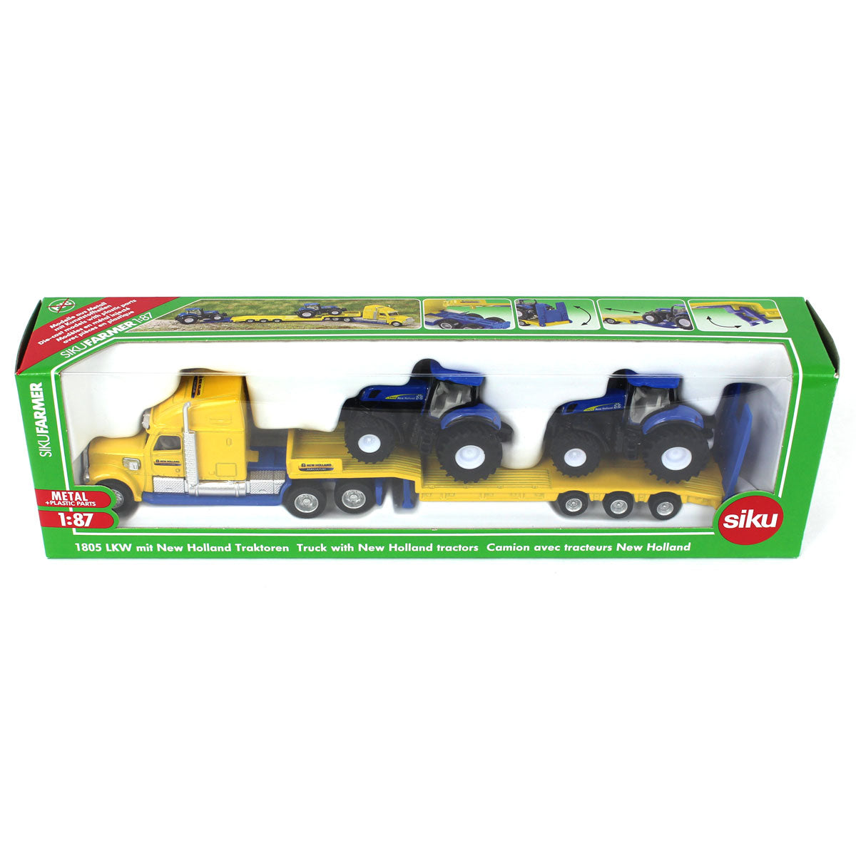 ドラマトゥルク 1/87 New Holland Semi with 2 T7070 Tractors — Outback Toys