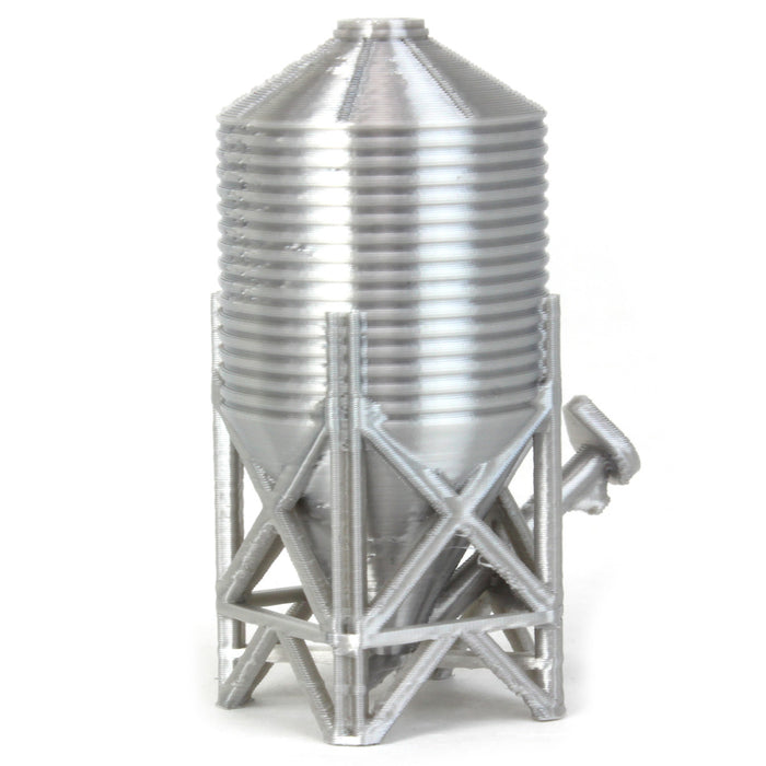 1/64 Bulk Short Stack Hopper Feed Bin with Auger, 3D Printed