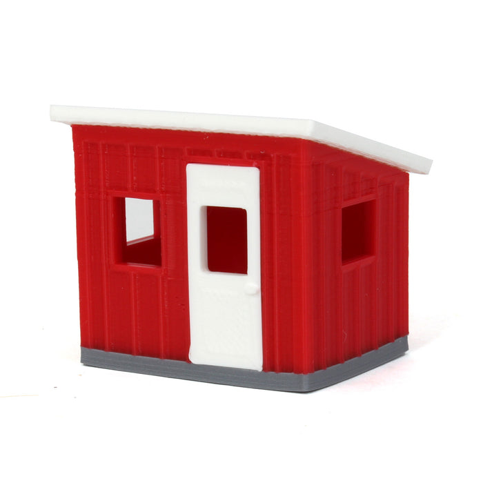 1/64 Red/White Chicken Coop Shed, 3D Printed