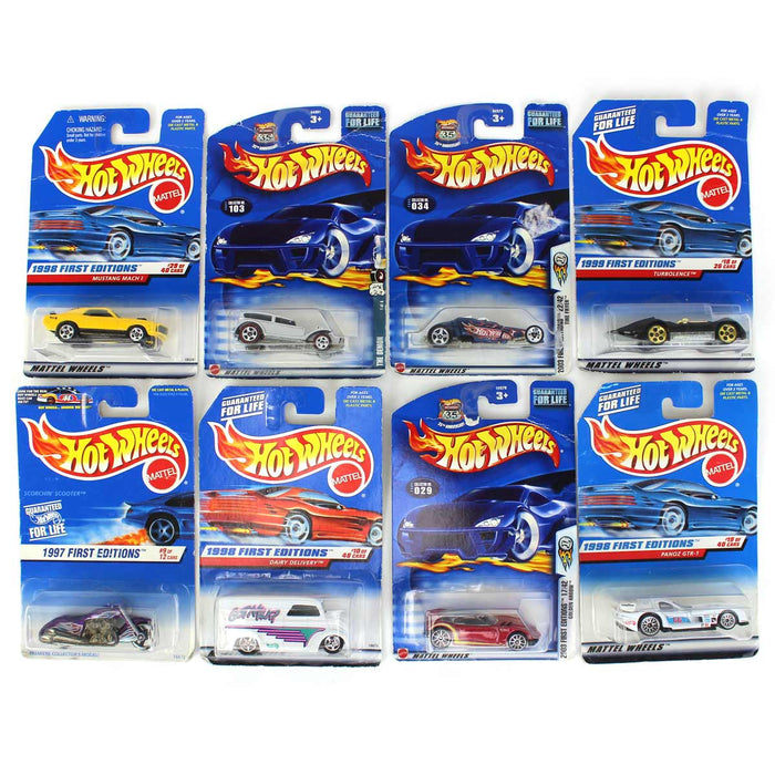 Lot of (8) Hot Wheels Cars, Truck and Motorcycle - SOLD AS-IS