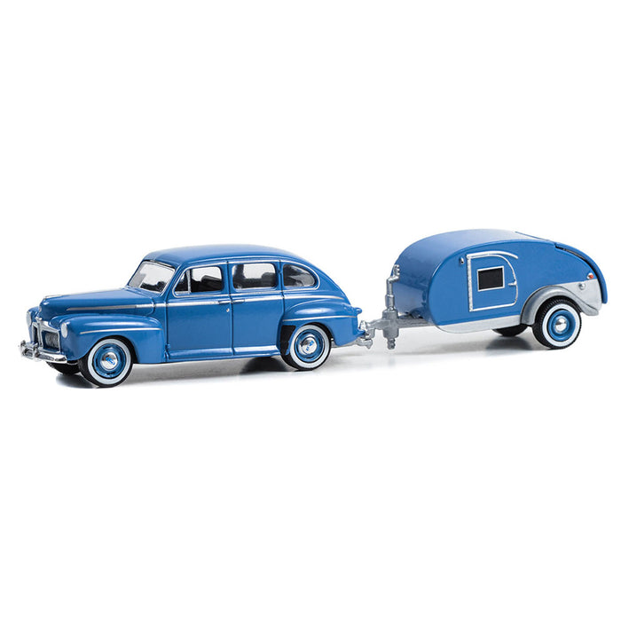 1/64 1942 Ford Fordor Super Deluxe with Tear Drop Trailer, Hitch & Tow Series 30