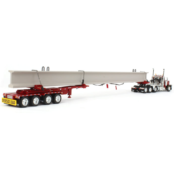 1/64 Peterbilt 389 w/ ERMC Hydra-Steer Trailer & 90' Beam Load, 2023 Nat'l Toy Truck 'N Construction Show