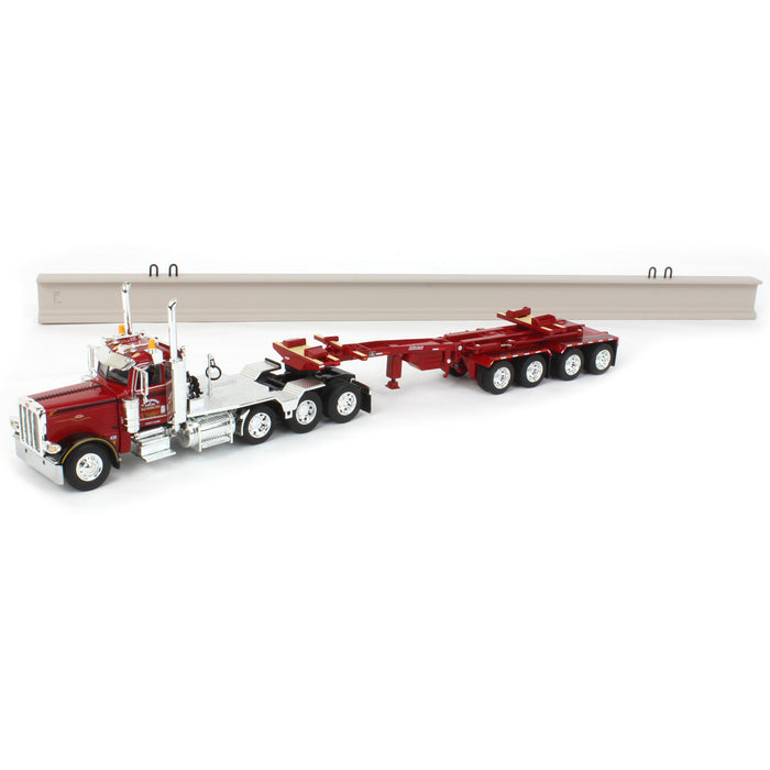 1/64 Peterbilt 389 w/ ERMC Hydra-Steer Trailer & 90' Beam Load, 2023 Nat'l Toy Truck 'N Construction Show