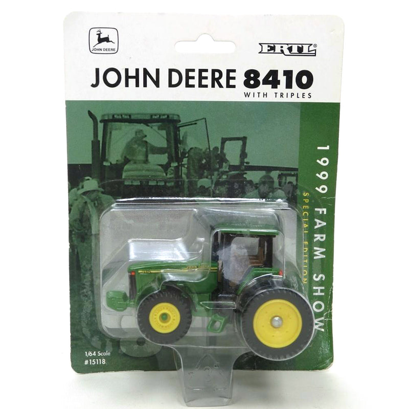 1/64 John Deere 8410 Tractor with Triples by ERTL, 1999 Farm Show Special Edition