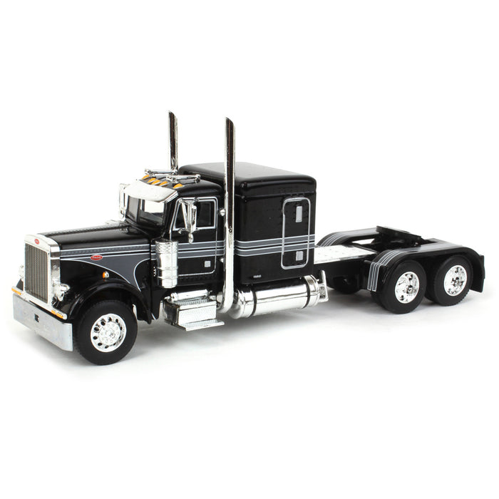 1/64 Black Peterbilt 379 w/ Fontaine Renegade Lowboy & Husky Manure Spreader, DCP by First Gear