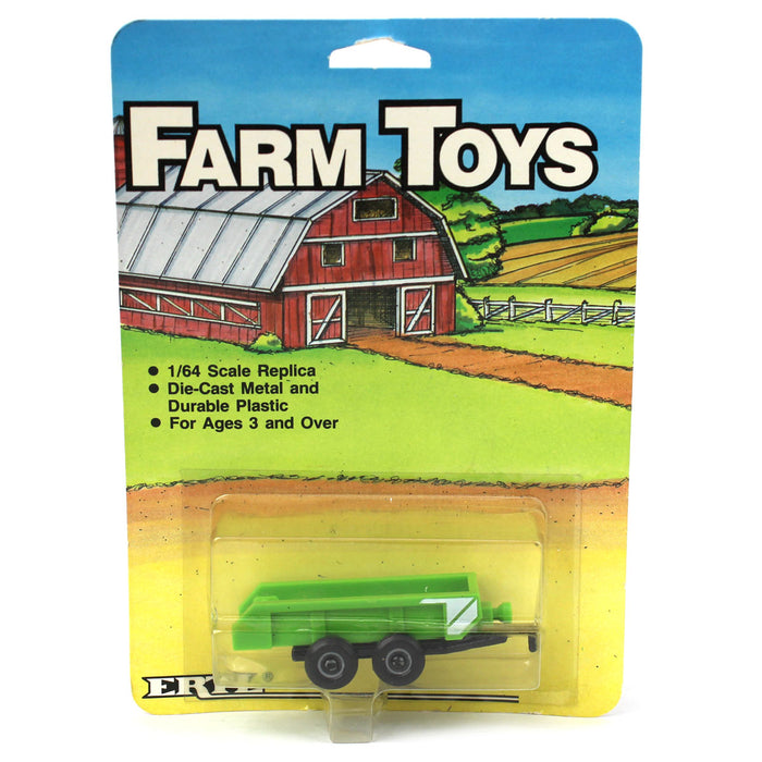 1/64 Green Tandem Axle Manure Box Spreader with Rear Beater by ERTL