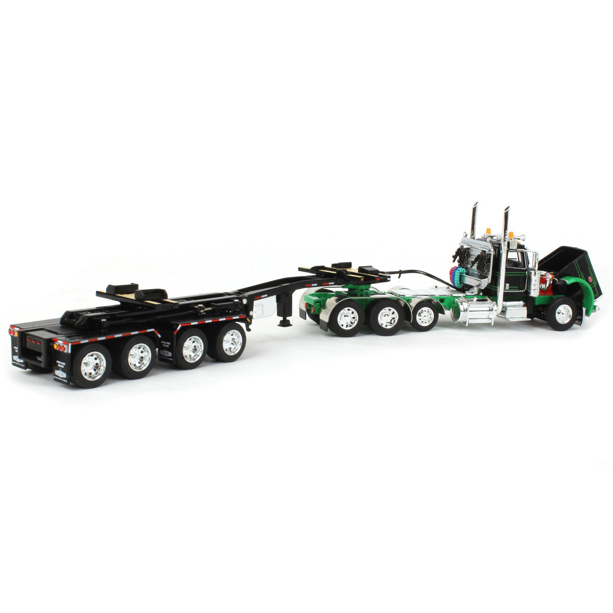 60-1673 DCP 1/64 Black/Green Peterbilt 389 Semi Truck with ERMC
