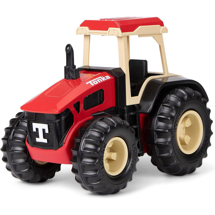 Tonka Steel Classics Retro Cab Tractor with Red Plow