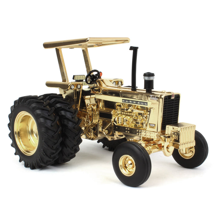 Gold Chrome Chase Unit ~ 1/32 Farmall 1206 w/ ROPS, Rear Duals & 3-point Hitch, 2023 Farm Show