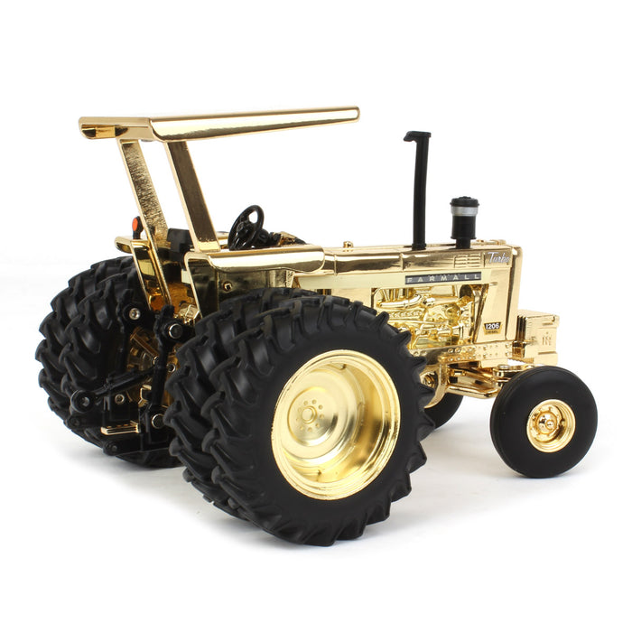 Gold Chrome Chase Unit ~ 1/32 Farmall 1206 w/ ROPS, Rear Duals & 3-point Hitch, 2023 Farm Show