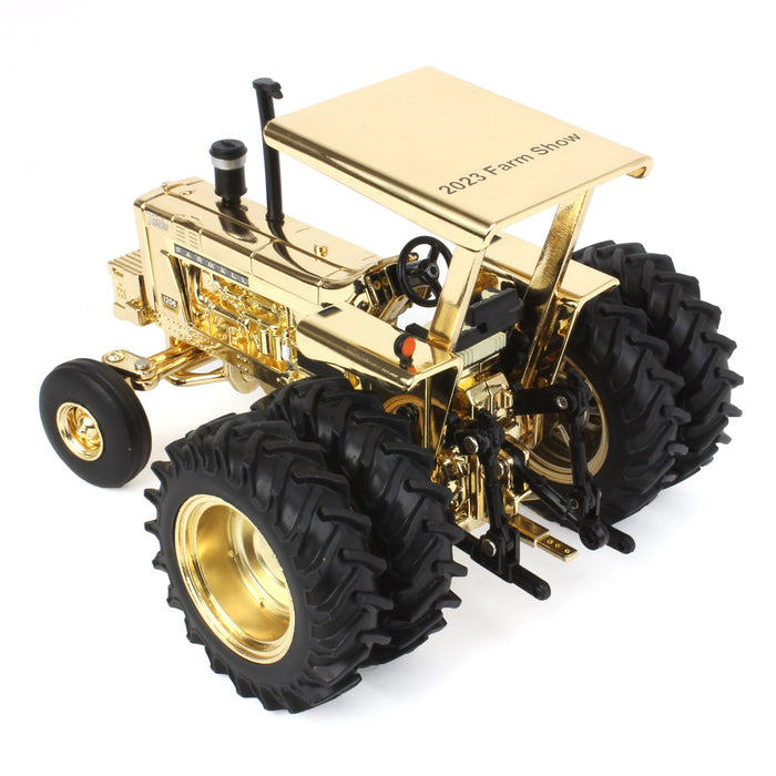 Gold Chrome Chase Unit ~ 1/32 Farmall 1206 w/ ROPS, Rear Duals & 3-point Hitch, 2023 Farm Show