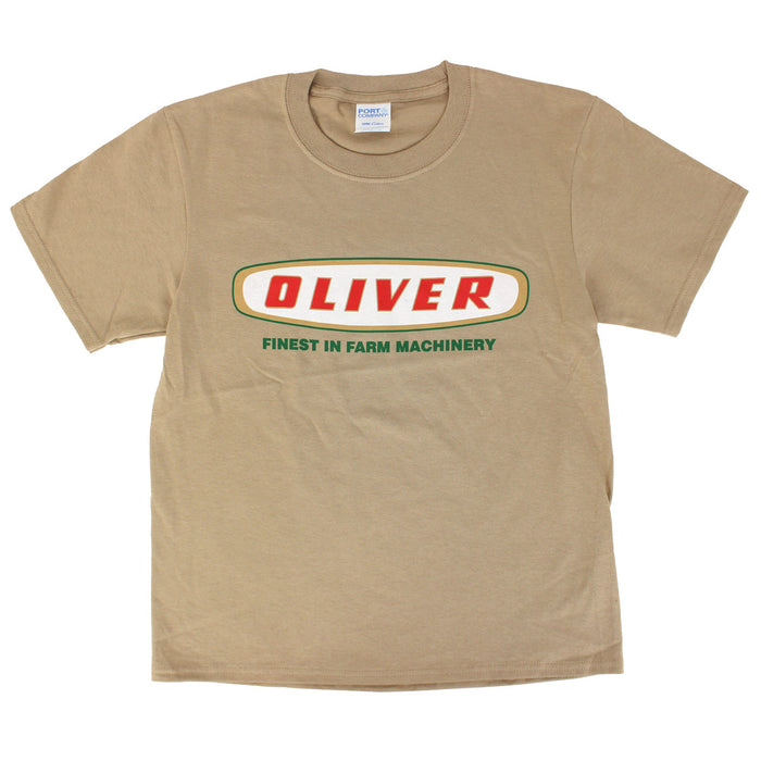 Youth Oliver Oval Logo Tan Short Sleeve T-Shirt