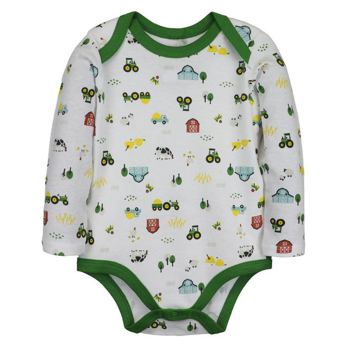 John Deere Infant Farmland White Onesy