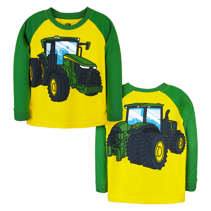 John Deere Toddler Tractor Coming & Going Yellow & Green Long Sleeve T-Shirt