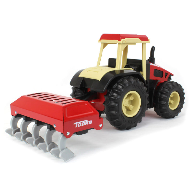 Tonka Steel Classics Retro Cab Tractor With Red Plow Outback Toys tonka-steel-classics-retro-cab-tractor-with-red-plow-outback-toys