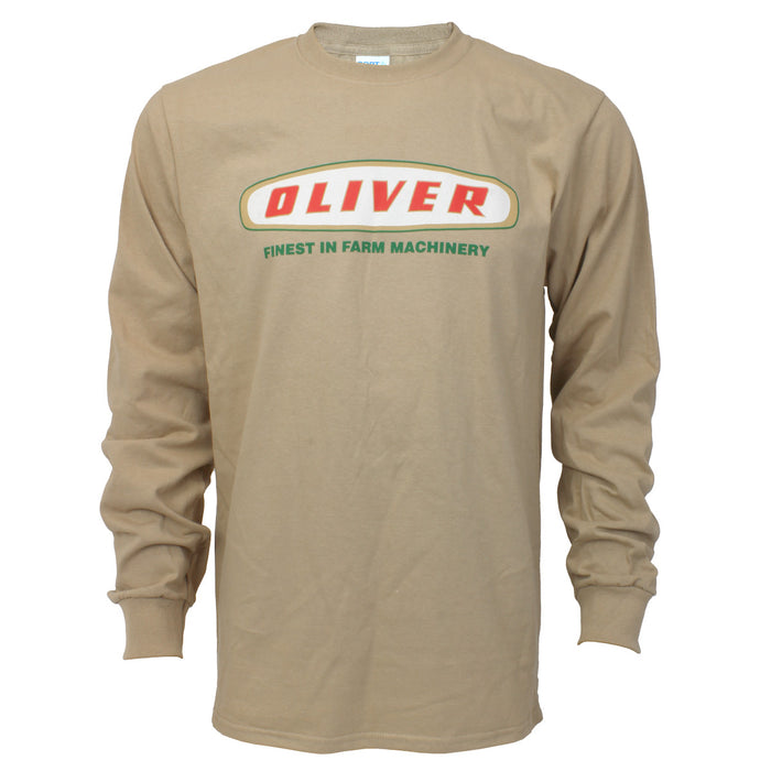 (B&D) Oliver Oval Logo Tan Long sleeve Shirt - Damaged Item