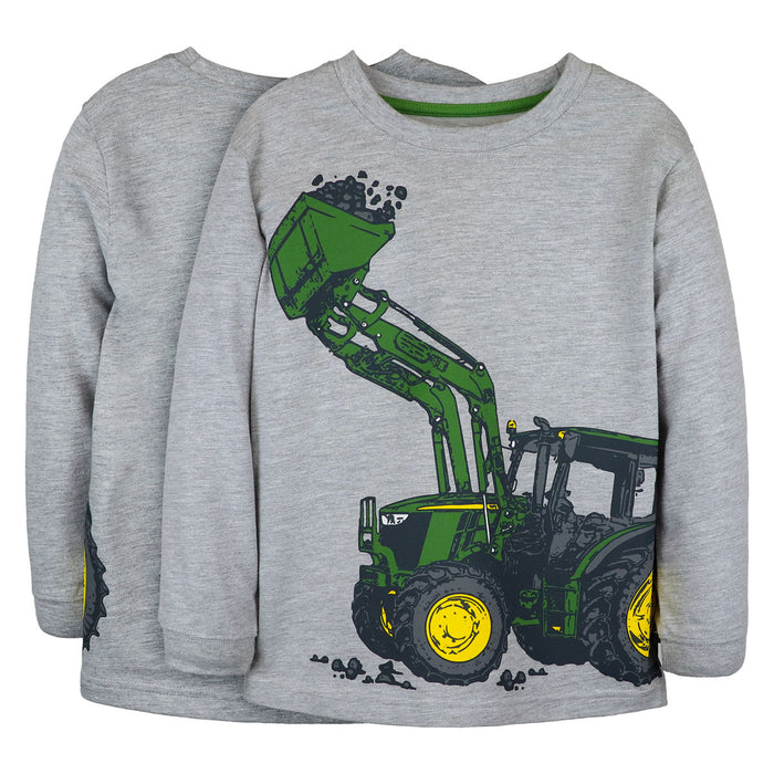 John Deere Childrens' Tractor with Loader Long Sleeve T-Shirt