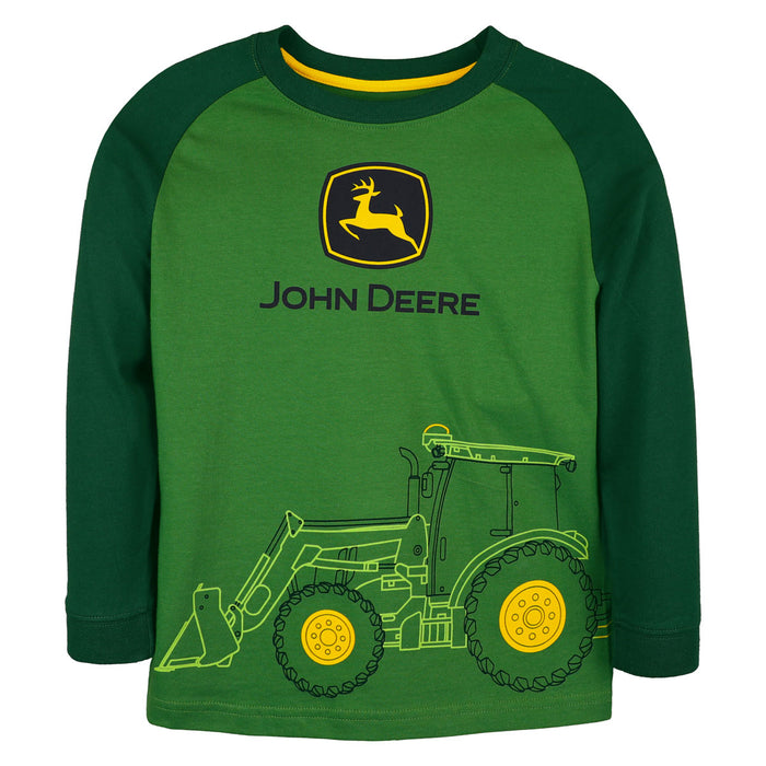 John Deere Childrens' Hay Baler Long Sleeve T-Shirt